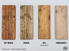 Lade das Bild in den Galerie-Viewer, Wandregal Altholz mit Rohrhalterung