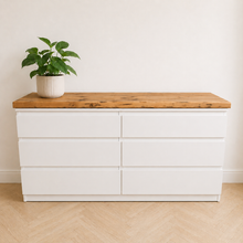 Lade das Bild in den Galerie-Viewer, Deckplatte aus Altholz für diverse IKEA Produkte
